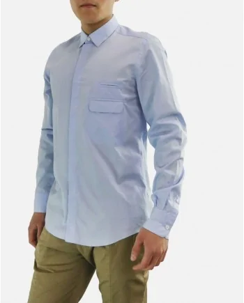 Chemise bleu ciel à poches fantaisie Low Brand 