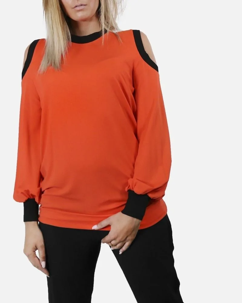 Top a épaule nue orange Givenchy 