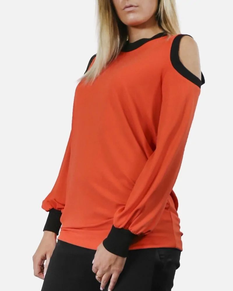 Top a épaule nue orange Givenchy 