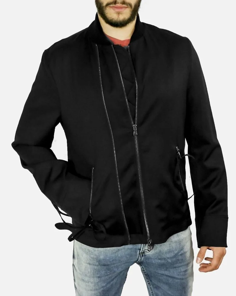 Blouson bomber noir John Galliano 