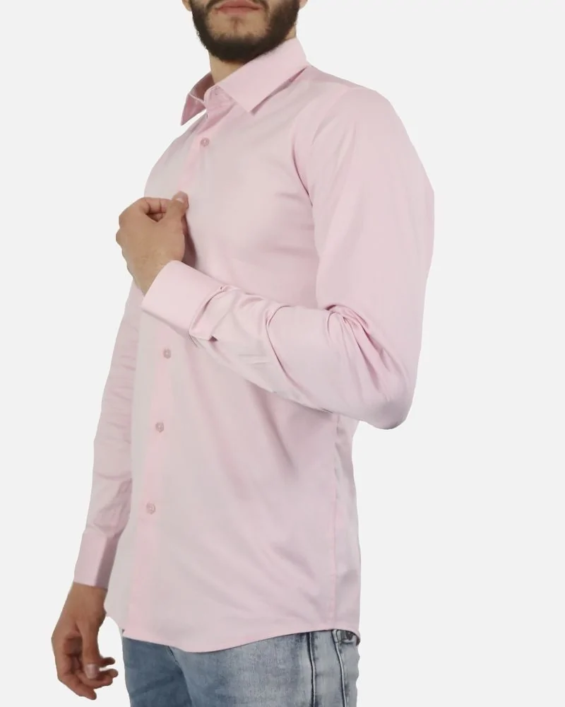 Chemise en coton rose Chrom 