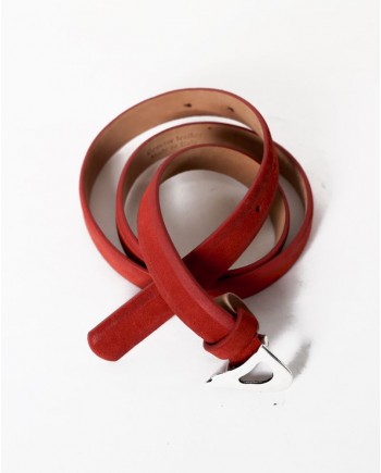 Ceinture en cuir de daim rouge Dondup 