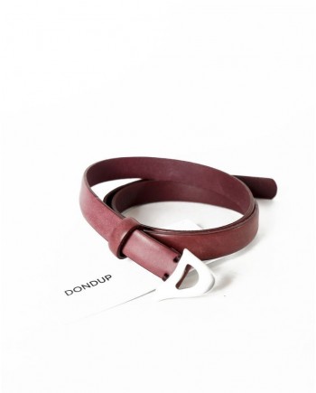 Ceinture en cuir de daim bordeaux Dondup 