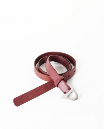 Ceinture en cuir de daim bordeaux Dondup 