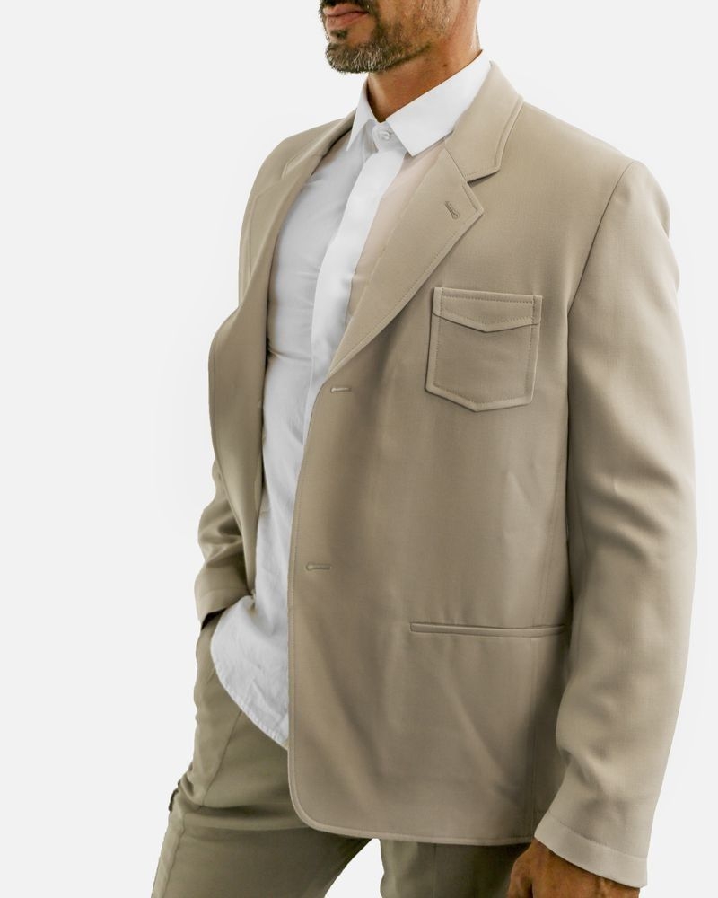 Veste beige style saharienne Edition M.R 