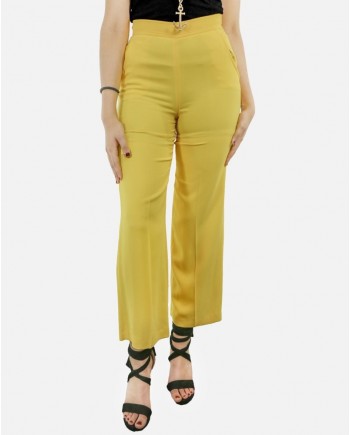 Pantalon pallazo en crêpe jaune Missoni 