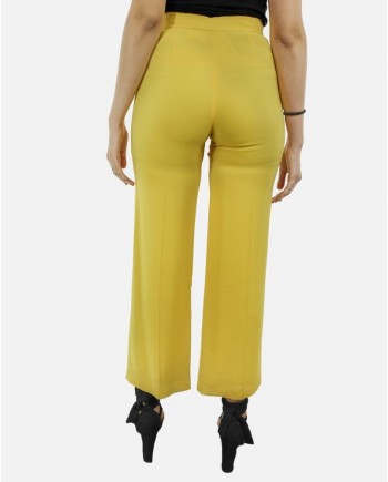 Pantalon pallazo en crêpe jaune Missoni 