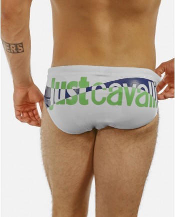 Slip de bain blanc Just Cavalli 