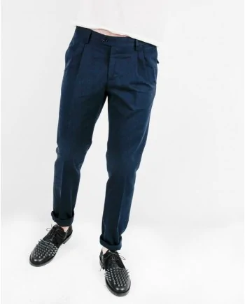 Pantalon à pinces bleu Roda 