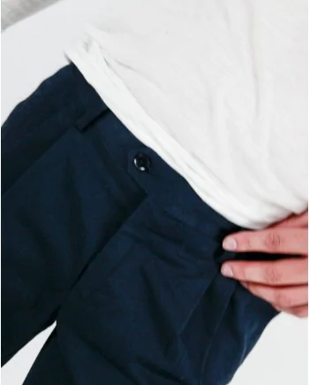 Pantalon à pinces bleu Roda 