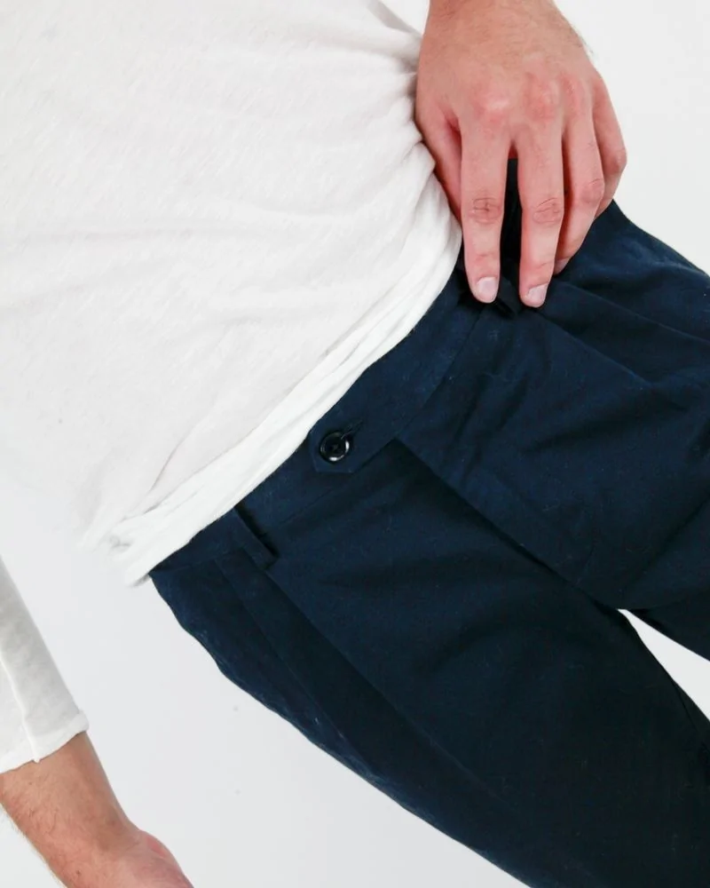 Pantalon à pinces bleu Roda 