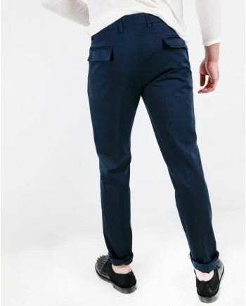 Pantalon à pinces bleu Roda 