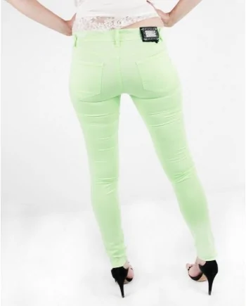 Pantalon skinny vert "peace and love" Philipp Plein 