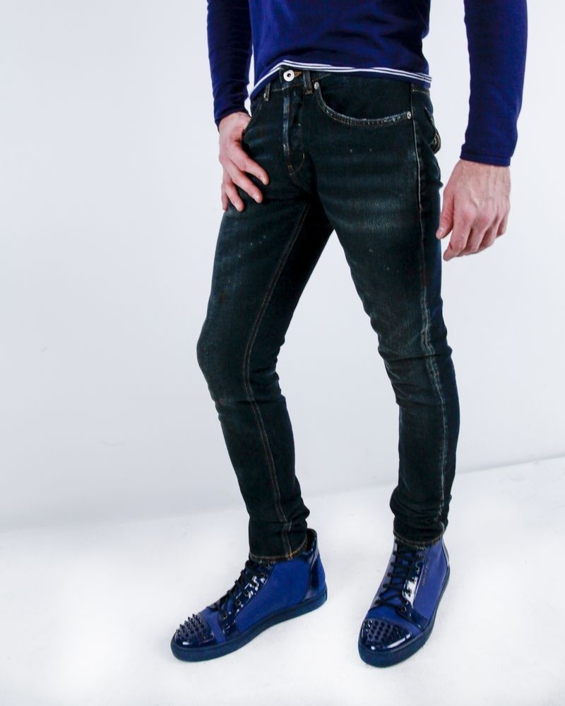 Jean skinny en coton bleu marine Dondup 