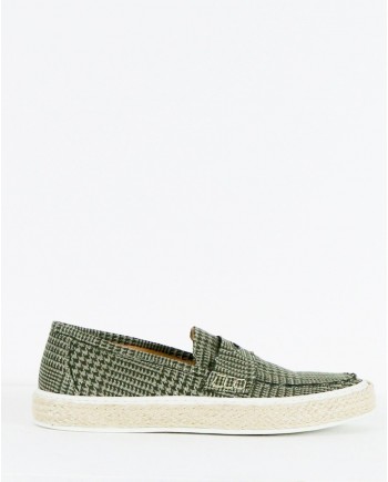 Slip on en tweed kaki Lardini 