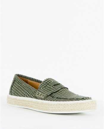 Slip on en tweed kaki Lardini 