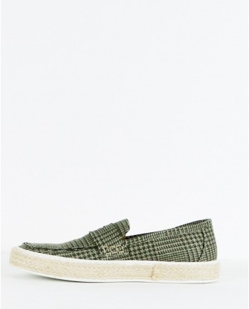 Slip on en tweed kaki Lardini 