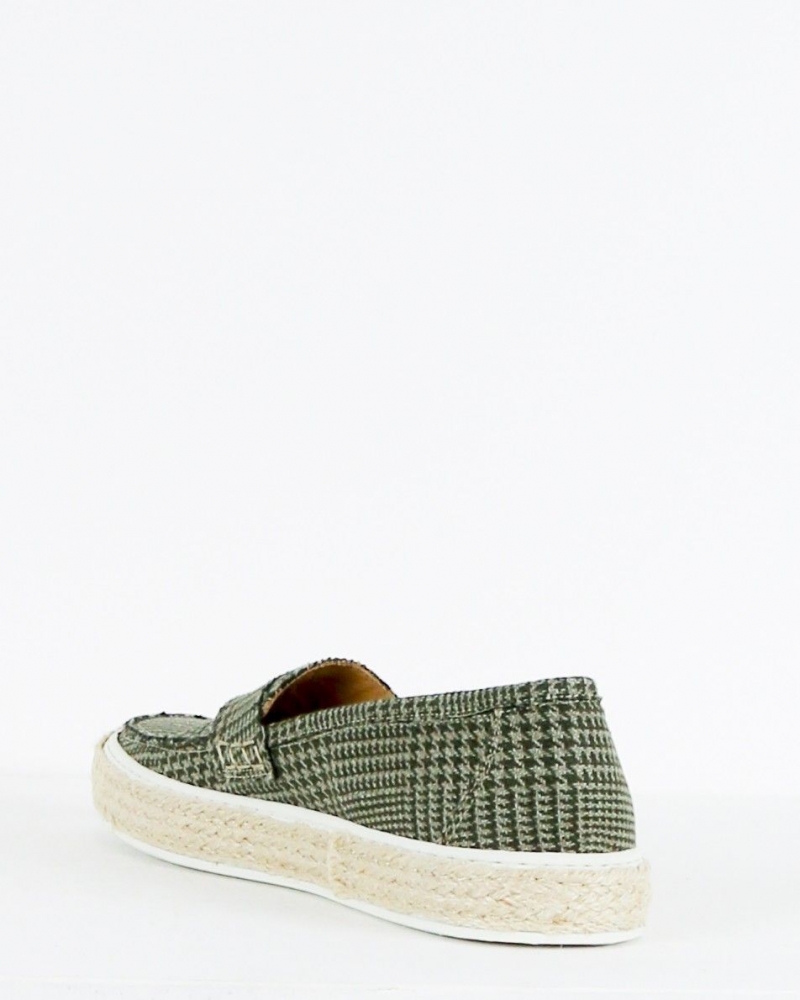 Slip on en tweed kaki Lardini 