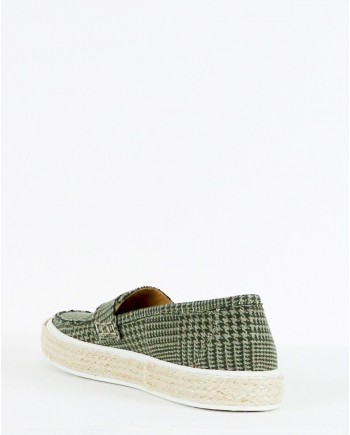 Slip on en tweed kaki Lardini 