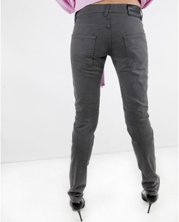 Jean slim en coton gris matelassé Balmain 