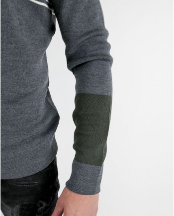 Pull en laine gris à col zippé Obvious 