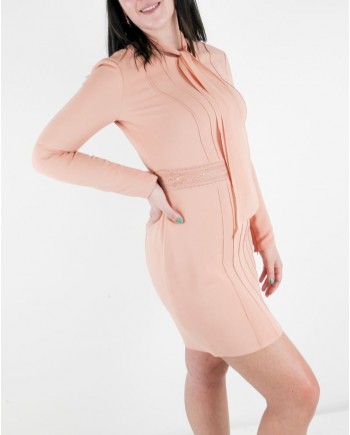 Robe tailleur en crêpe stretch rose Elisabetta Franchi 