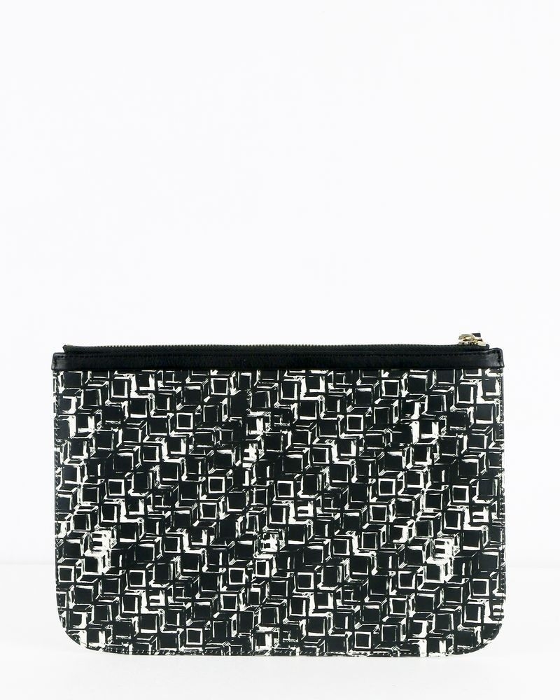 Pochette noire à motifs Pierre Hardy 