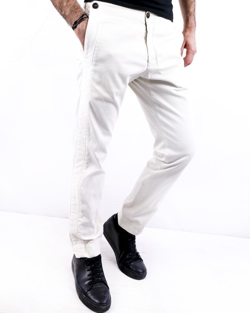 Pantalon blanc à bandes latérales Ly Adams 