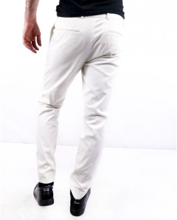 Pantalon blanc à bandes latérales Ly Adams 