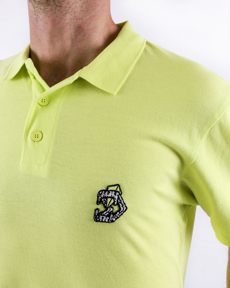 Polo en coton jaune à logo brodé Zadig & Voltaire 