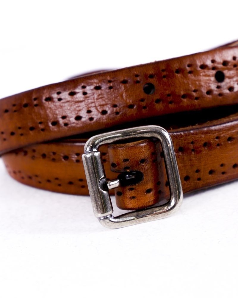 Ceinture en cuir marron Cycle 