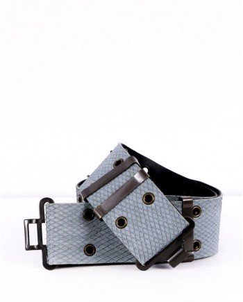 Ceinture bleue effet reptile Plein Sud 