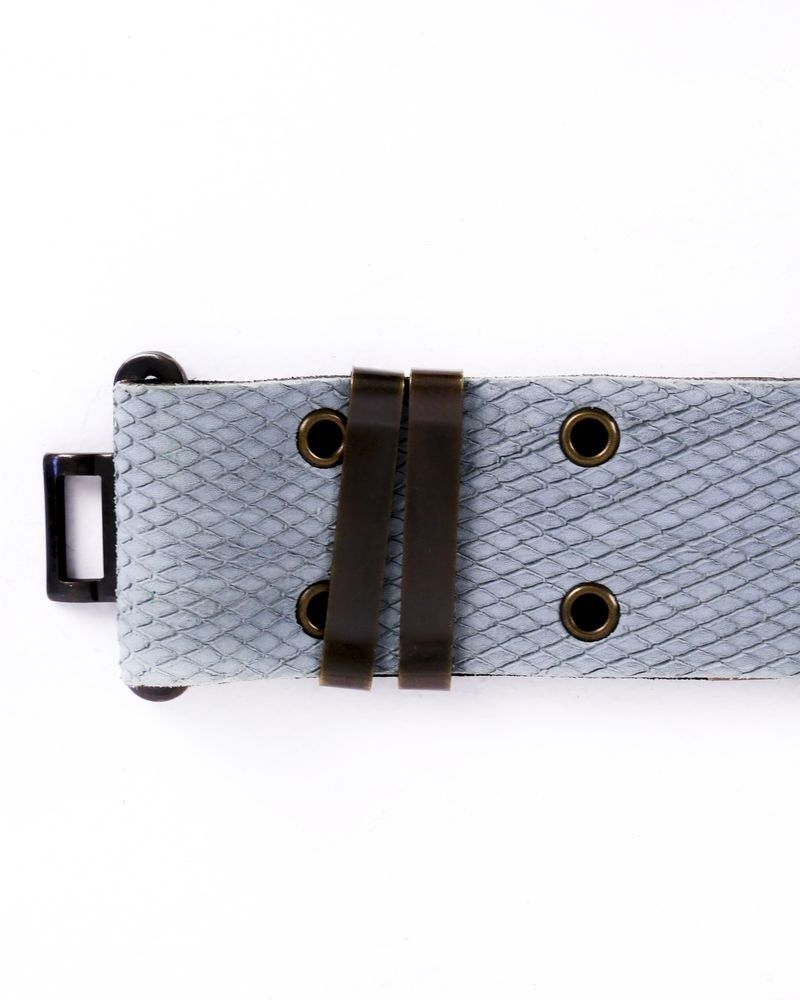 Ceinture bleue effet reptile Plein Sud 