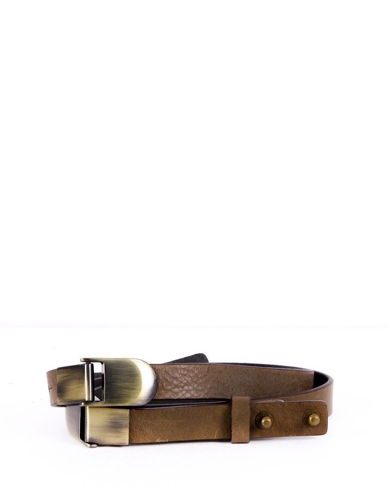 Ceinture en cuir taupe Plein Sud 