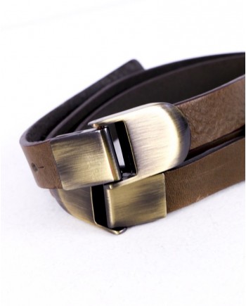 Ceinture en cuir taupe Plein Sud 