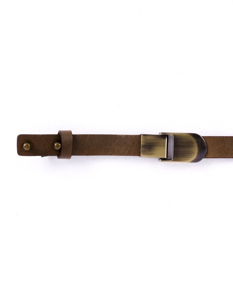 Ceinture en cuir taupe Plein Sud 