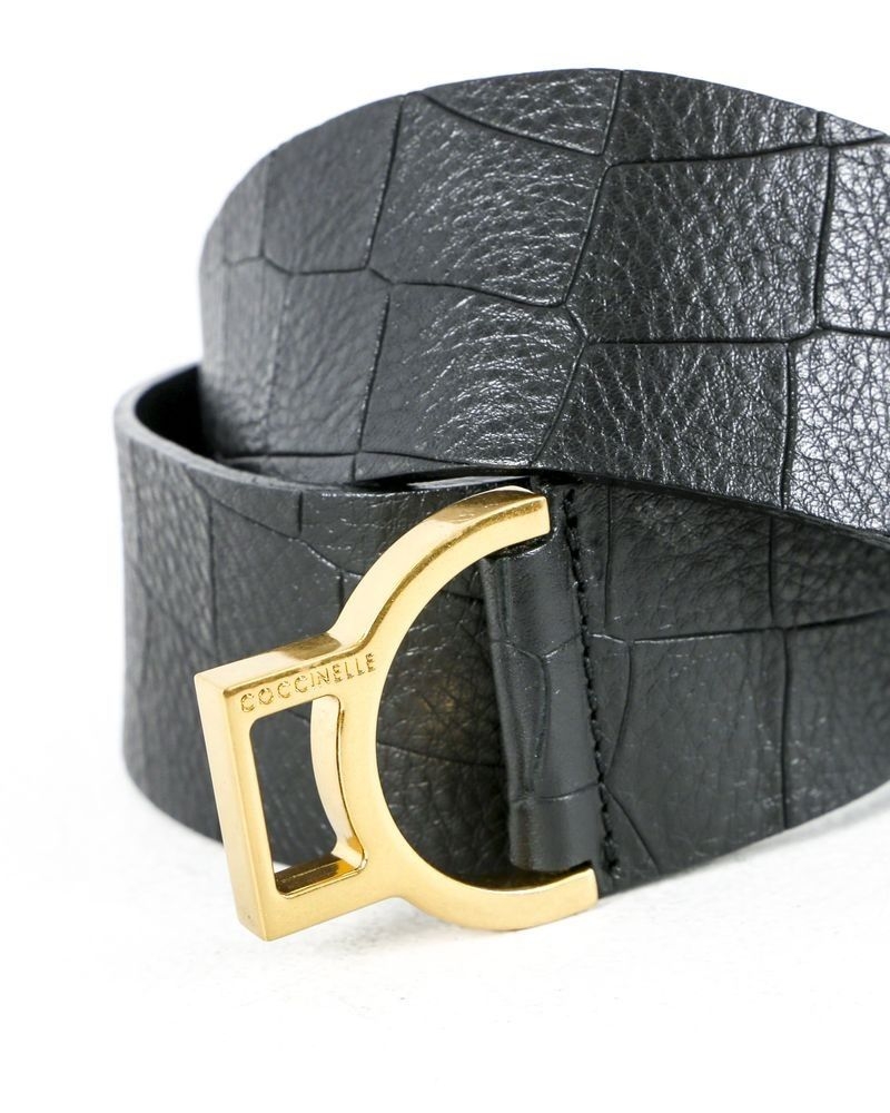 Ceinture en cuir noir Coccinelle 