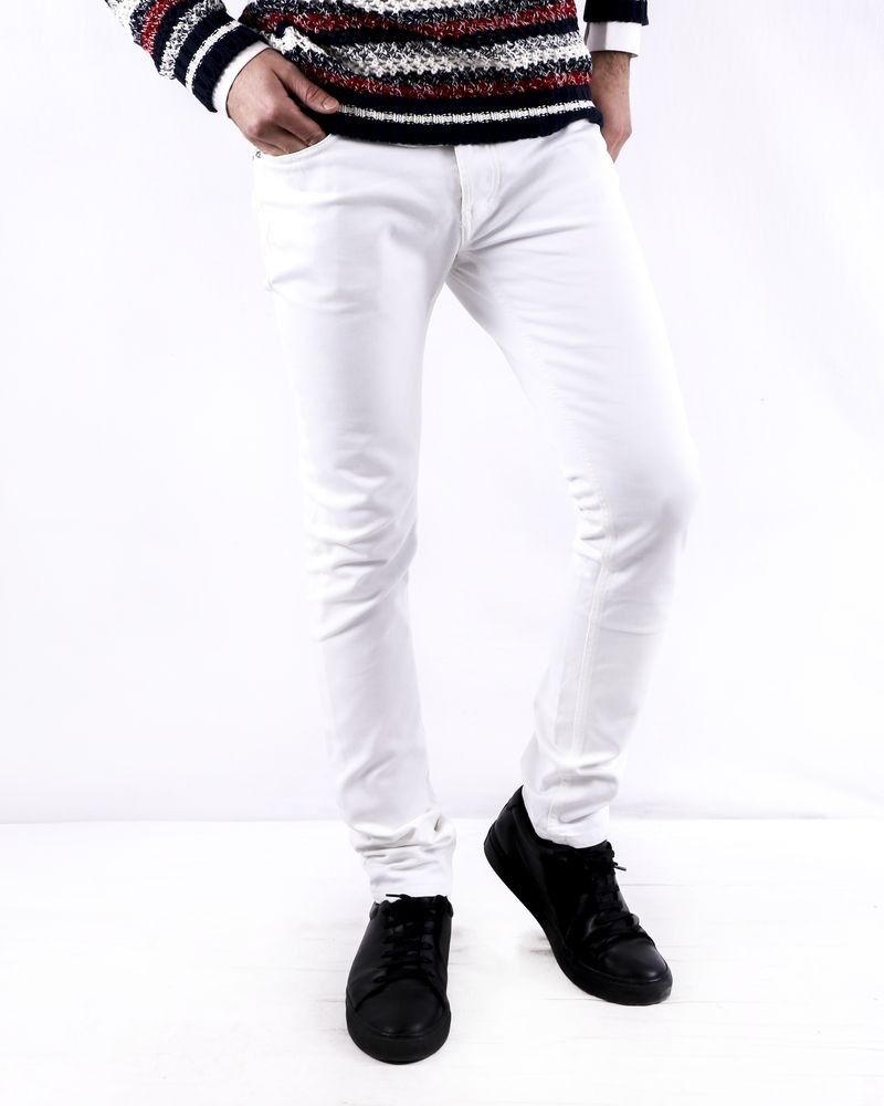 Jean skinny en coton blanc John Richmond 