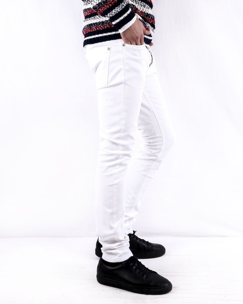 Jean skinny en coton blanc John Richmond 