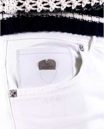 Jean skinny en coton blanc John Richmond 