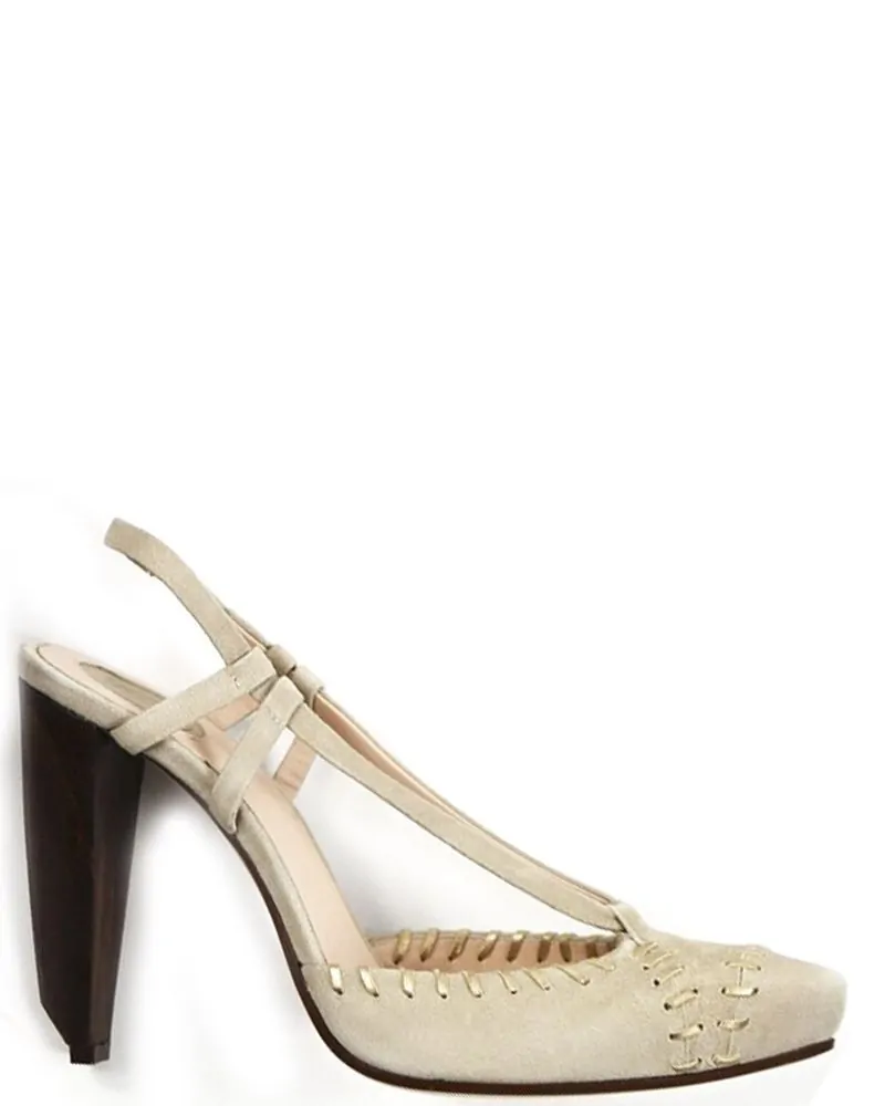 Escarpin beige à talons fantaisies Trussardi 