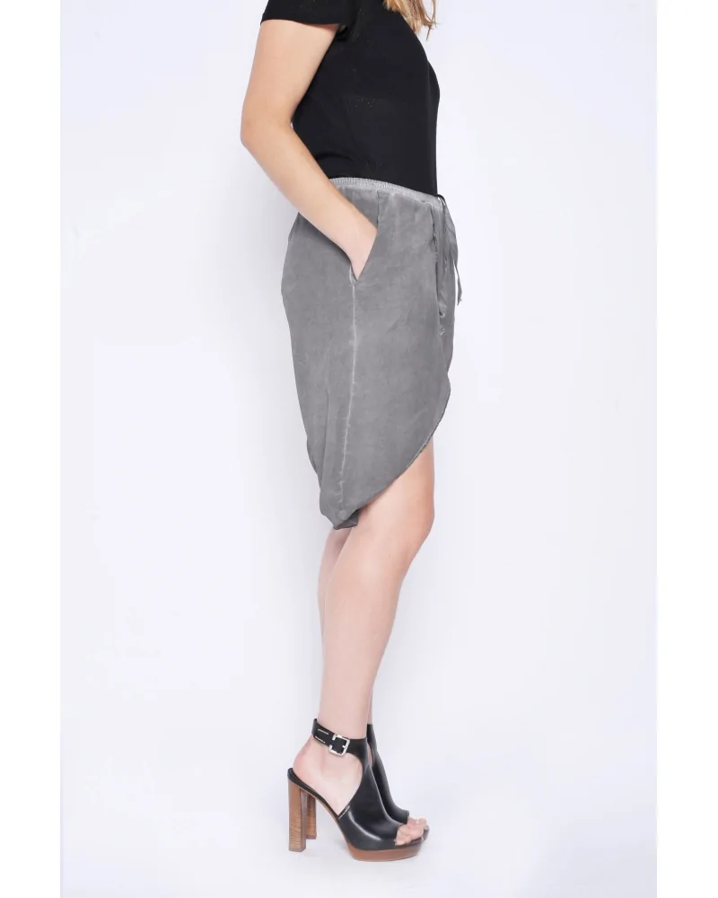 Short Sarouel gris en soie Damir Doma 