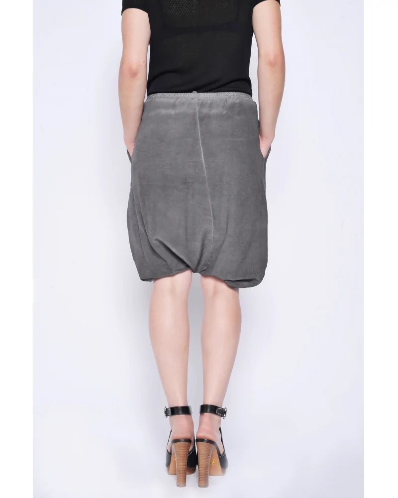 Short Sarouel gris foncé en soie Damir Doma 