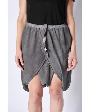 Short Sarouel gris foncé en soie Damir Doma 