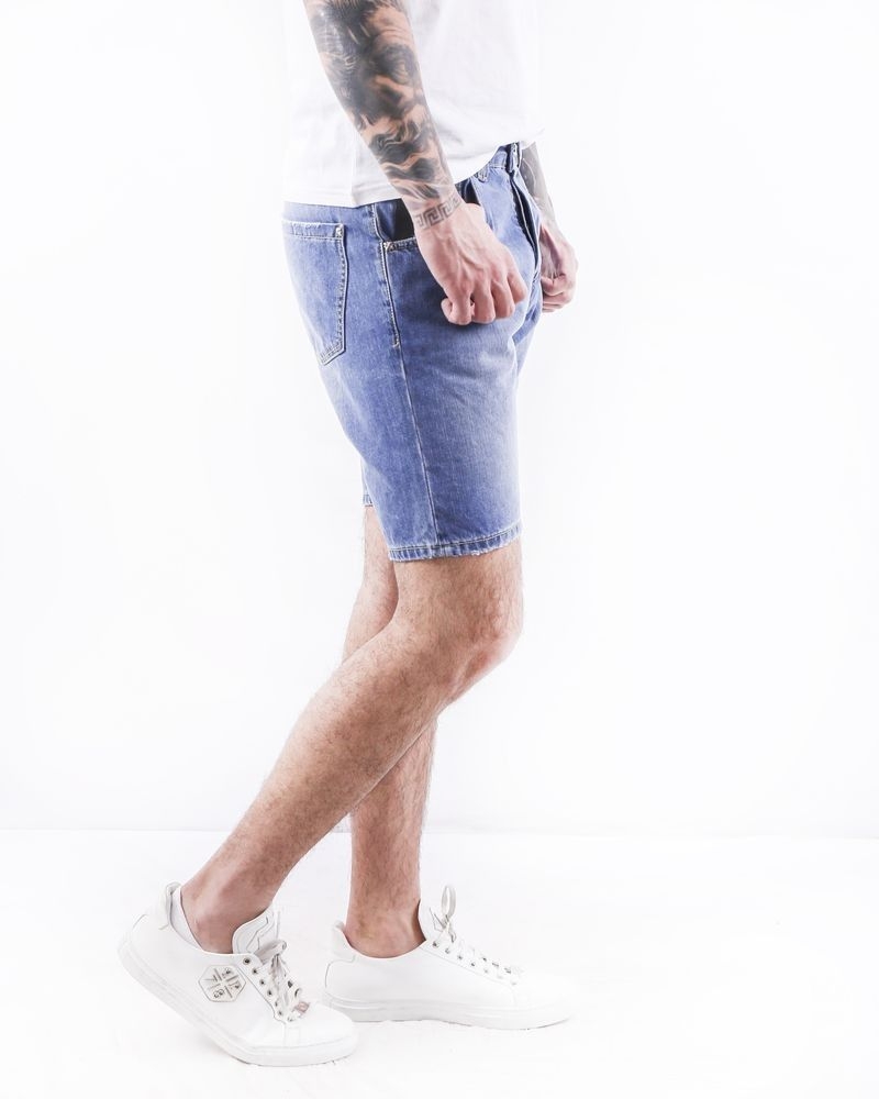 Short en jean bleu John Richmond 