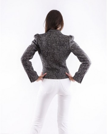 Veste en alpaga et mohair façon tweed Emanuel Ungaro 