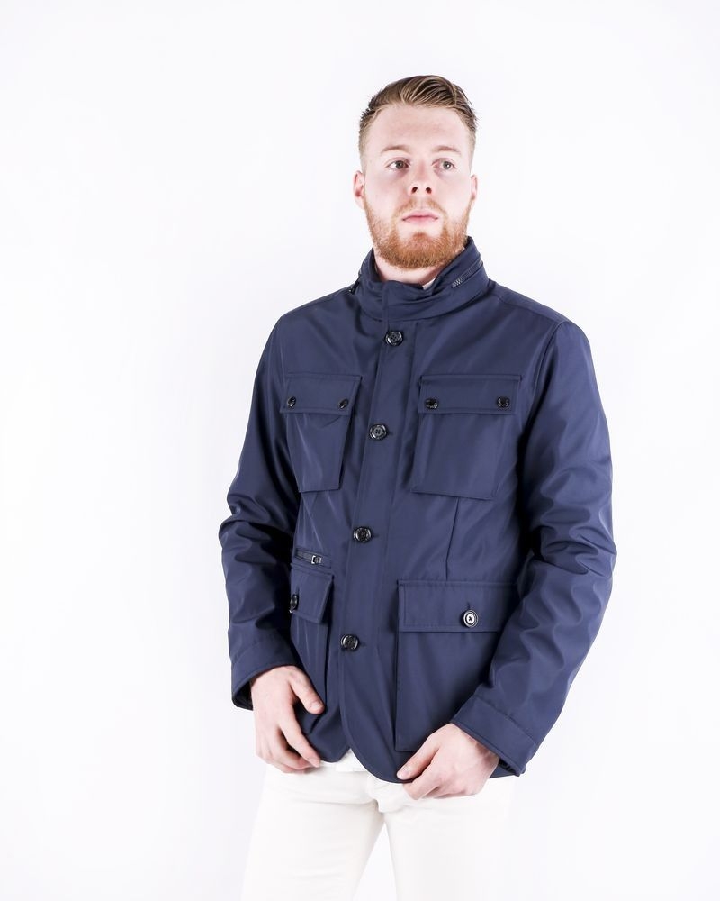 Blouson bleu à poches cargo Tommy Hilfiger 