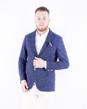 Veste en coton rayé bleu GH 