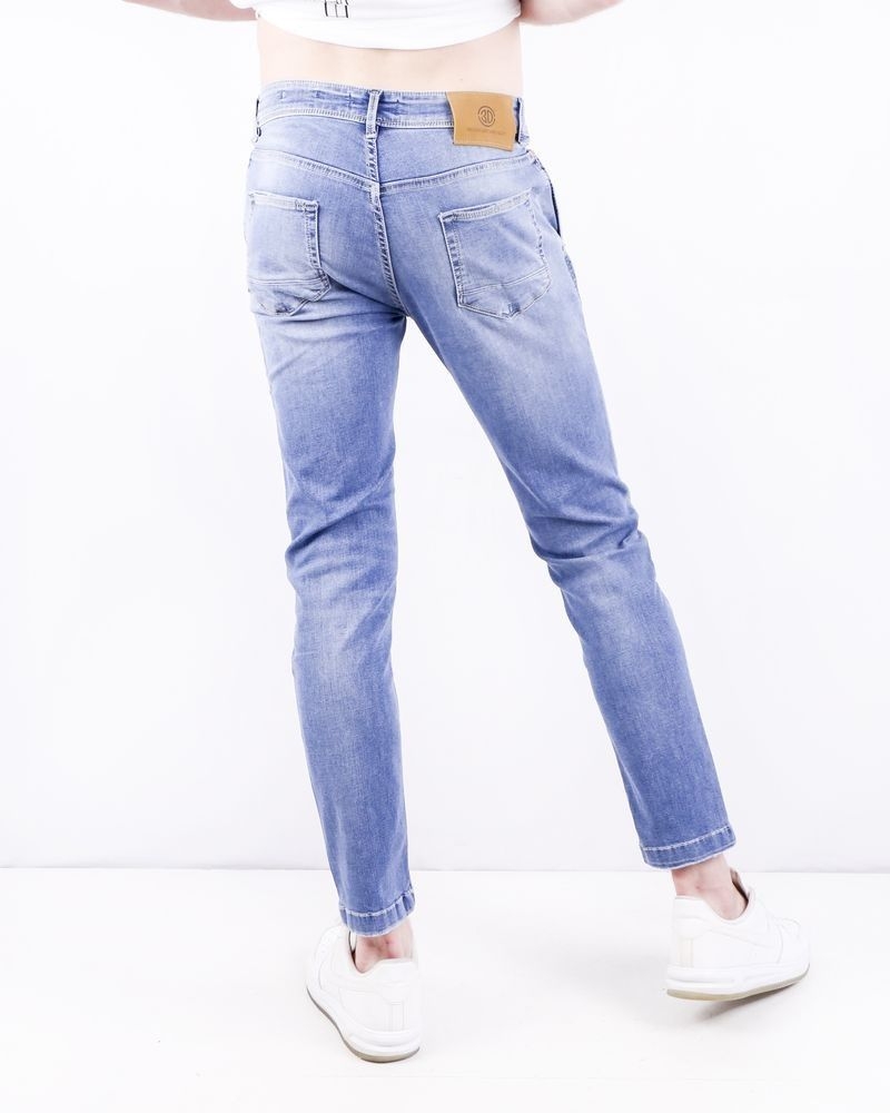 Jean skinny en coton bleu 