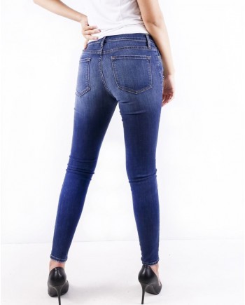 Jean skinny bleu à déchirures Frame 